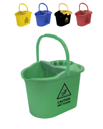 Cubo CAUTION COLORES con Escurridor. Verde